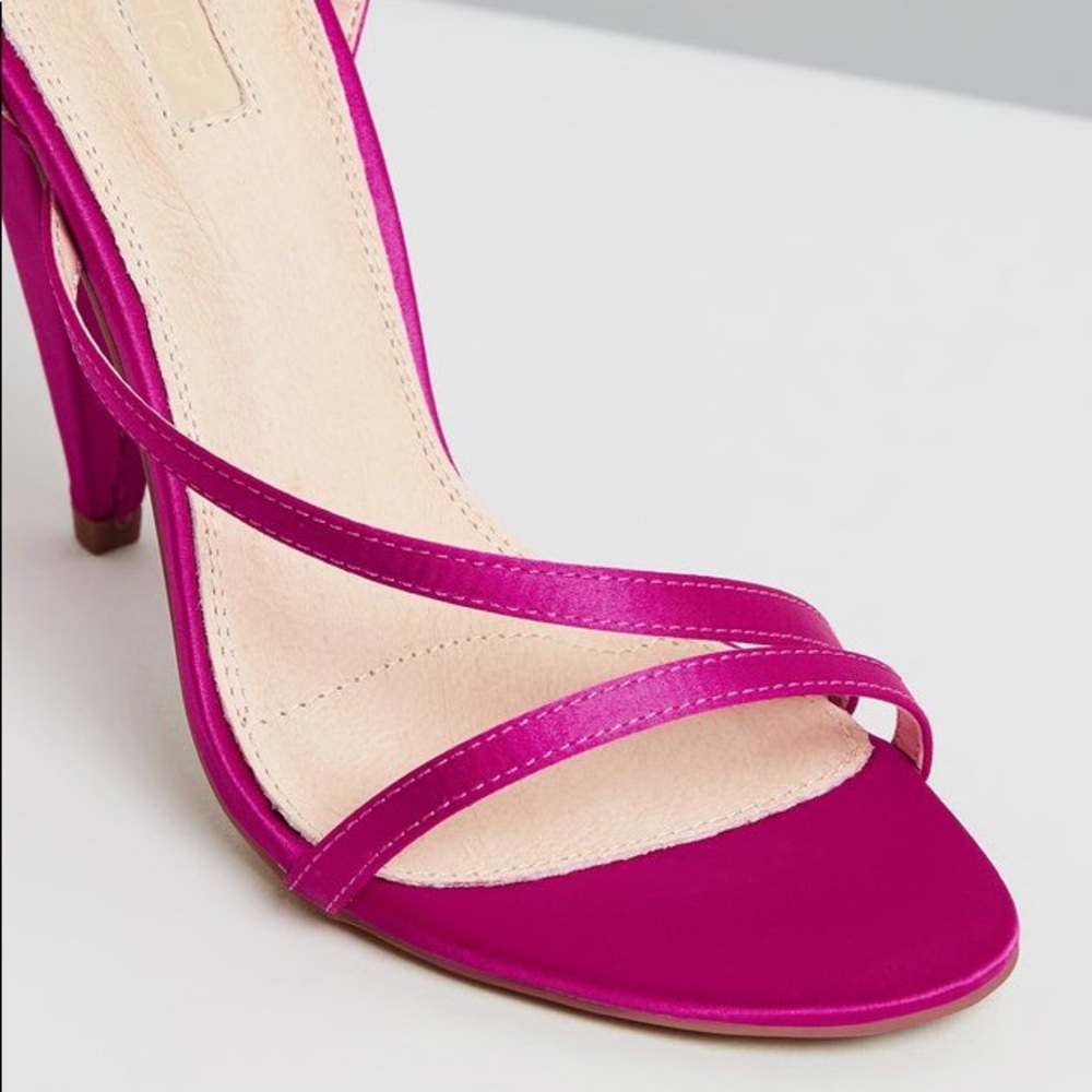 Topshop Satin Riz Strappy Cone Heel